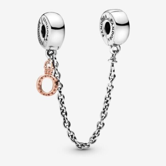 Pandora Dangling Crown O Safety Chain Charm - Picture 1 of 2